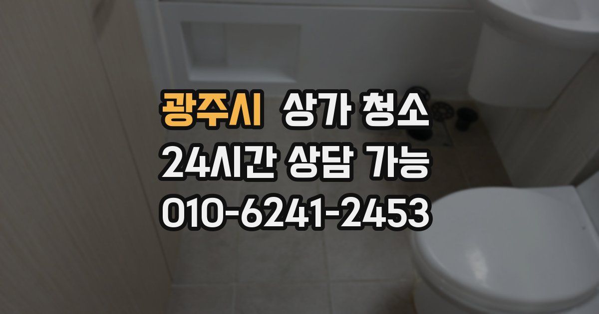 광주시 상가 청소