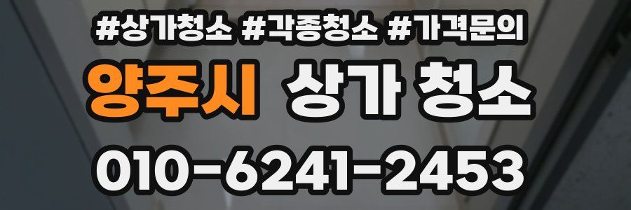양주시 상가 청소