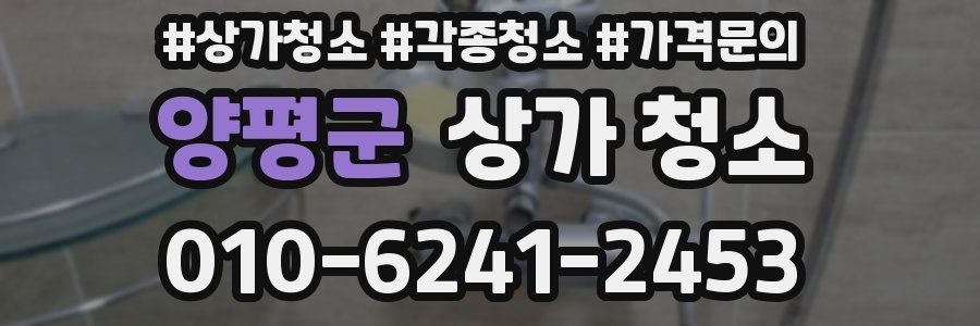 양평군 상가 청소
