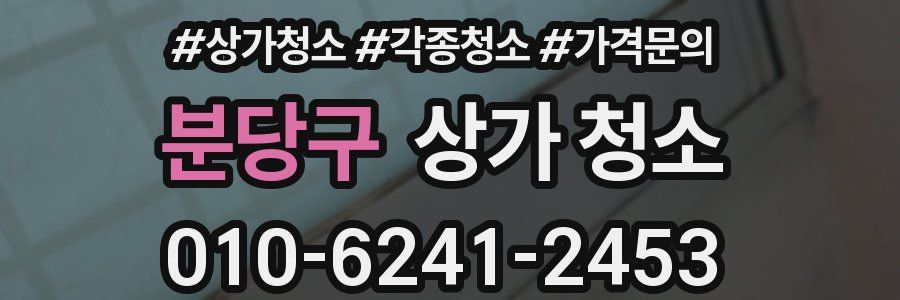 분당구 상가 청소