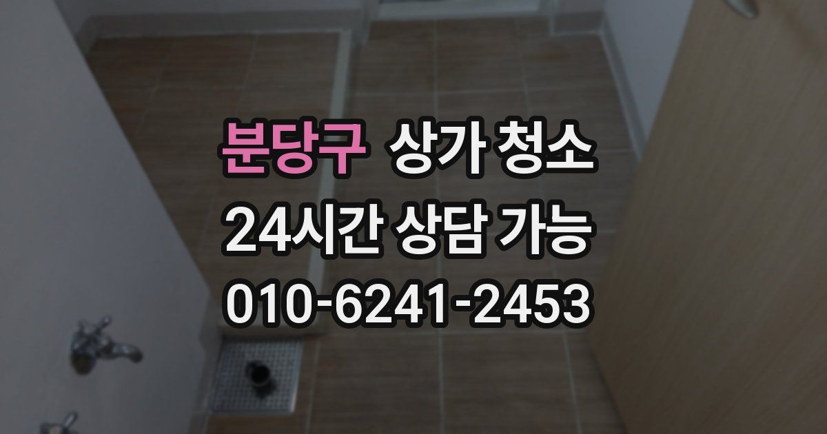 분당구 상가 청소