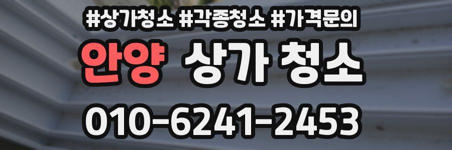 안양 상가 청소