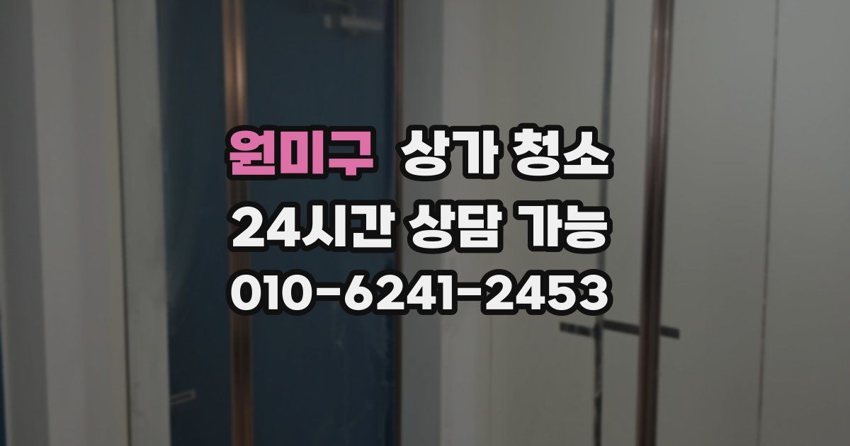 원미구 상가 청소