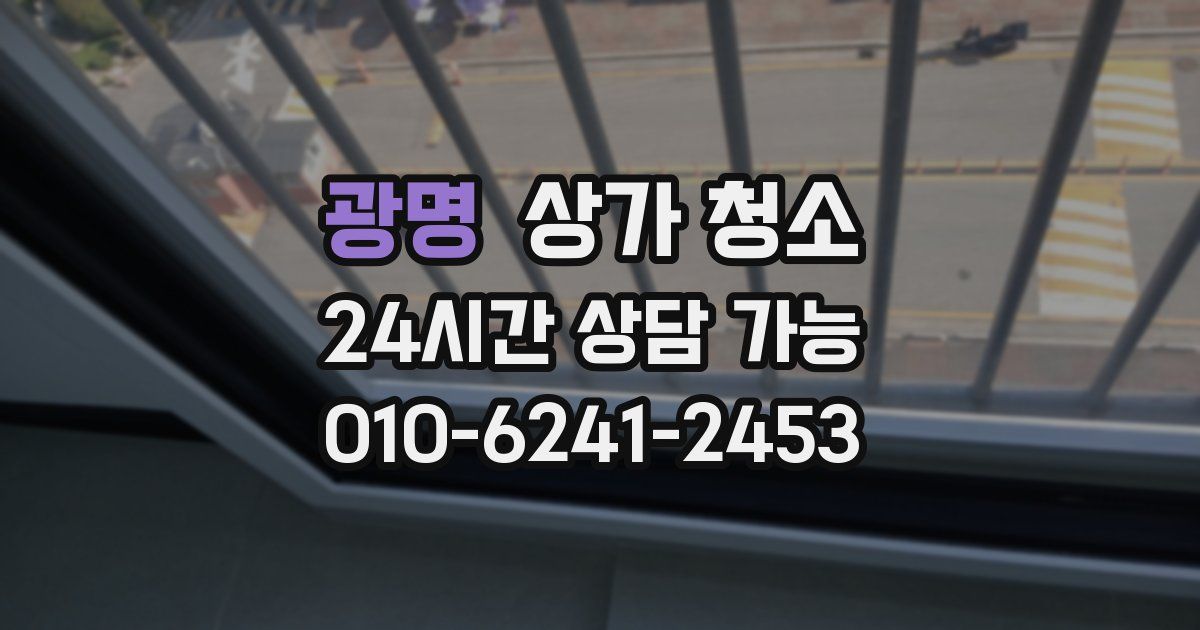 광명 상가 청소