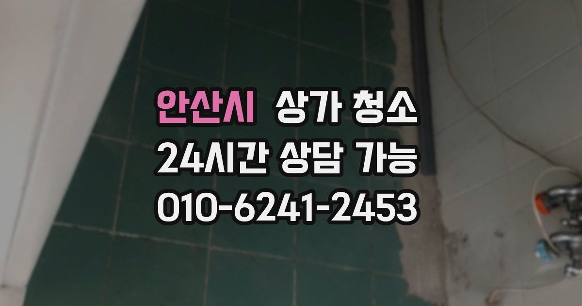 안산시 상가 청소