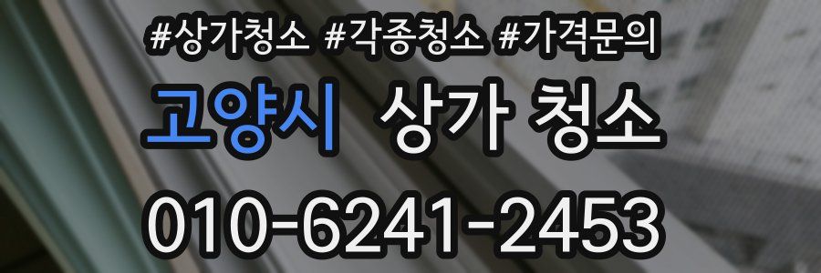 고양시 상가 청소