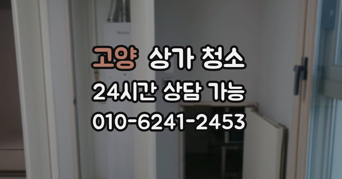 고양 상가 청소