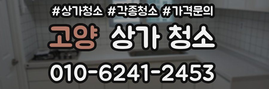 고양 상가 청소