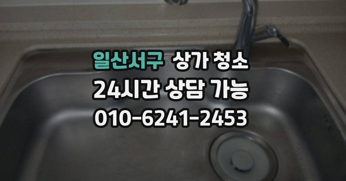 일산서구 상가 청소