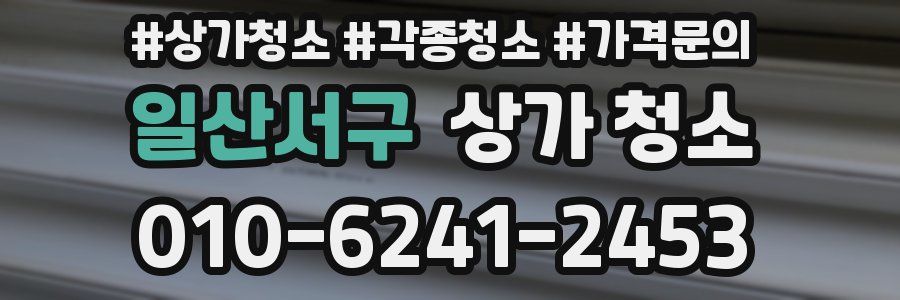 일산서구 상가 청소