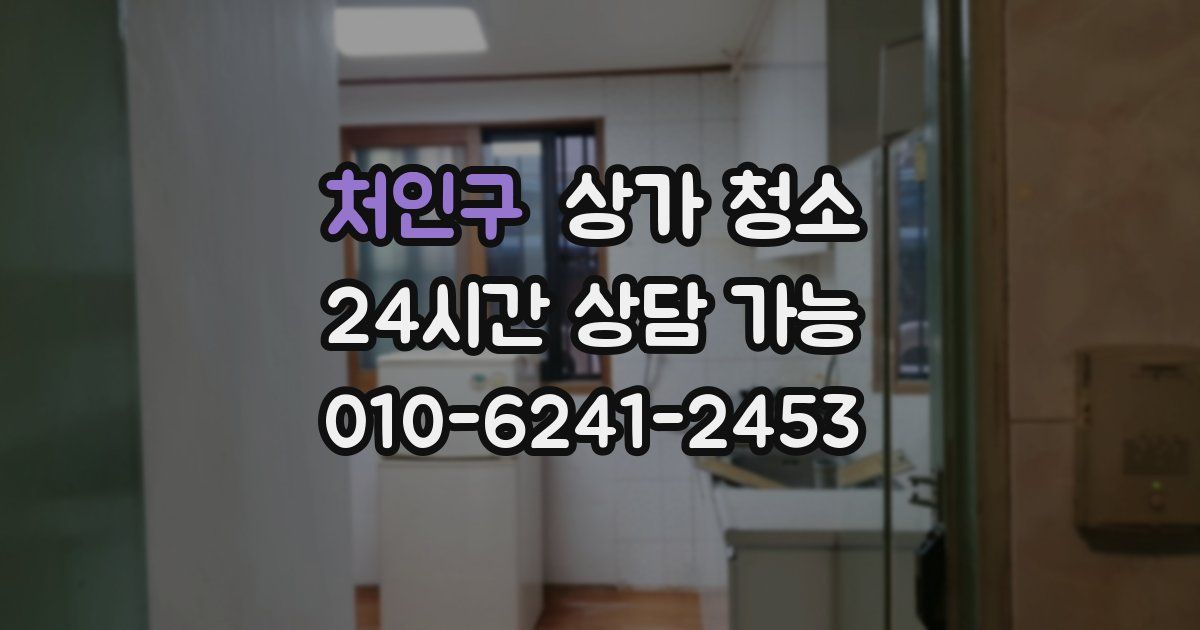 처인구 상가 청소