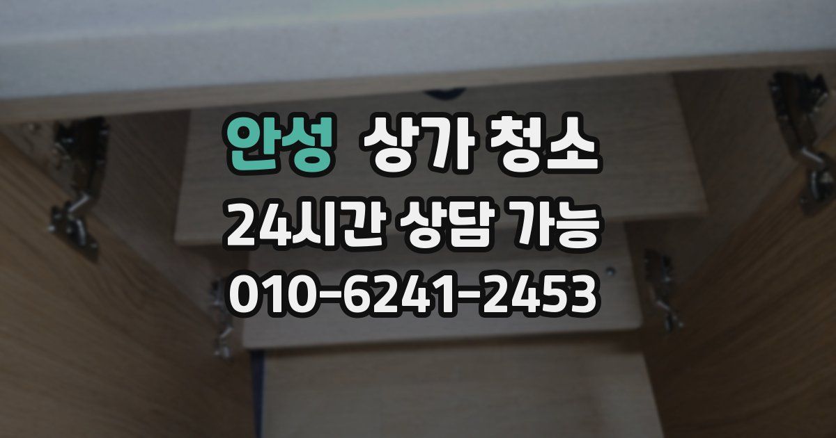 안성 상가 청소