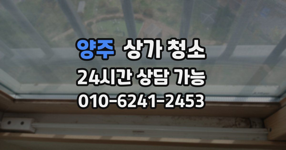 양주 상가 청소