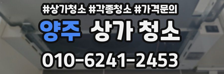 양주 상가 청소
