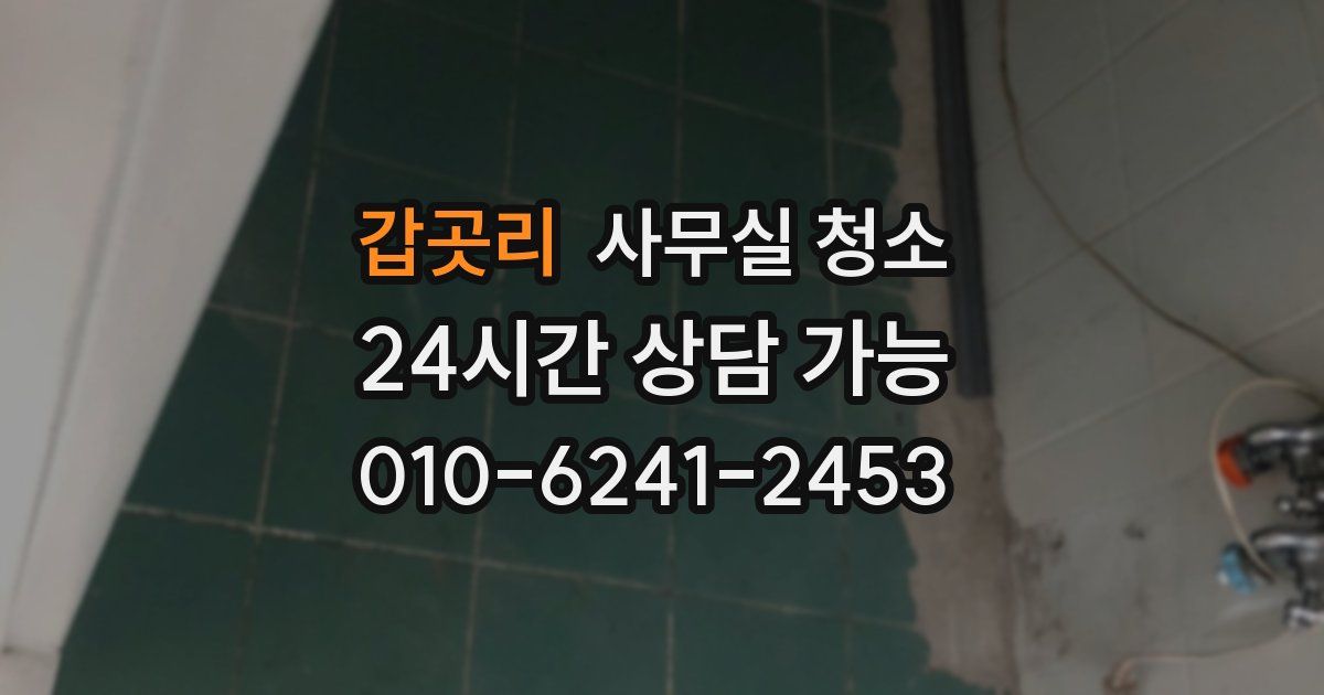 갑곳리 사무실 청소