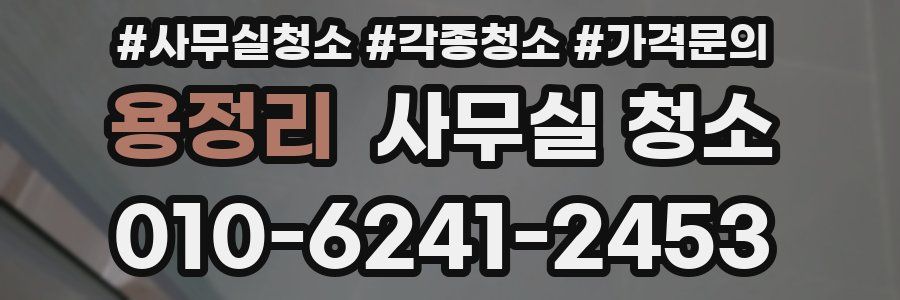 용정리 사무실 청소