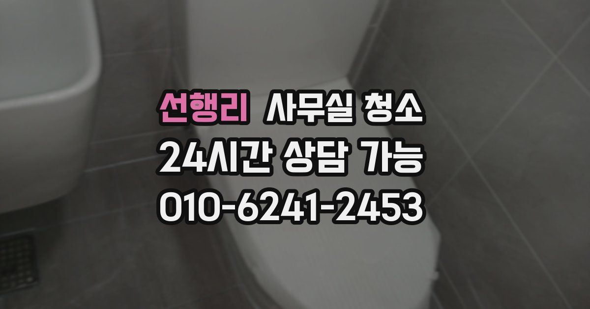 선행리 사무실 청소