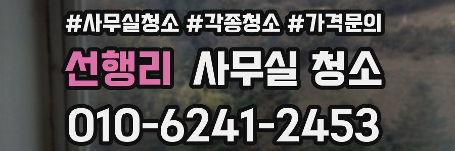 선행리 사무실 청소
