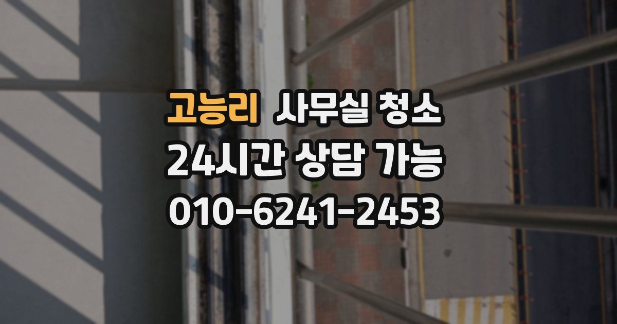 고능리 사무실 청소