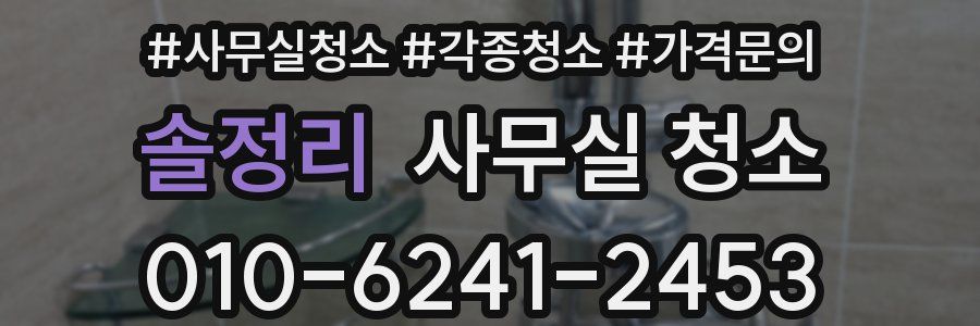 솔정리 사무실 청소