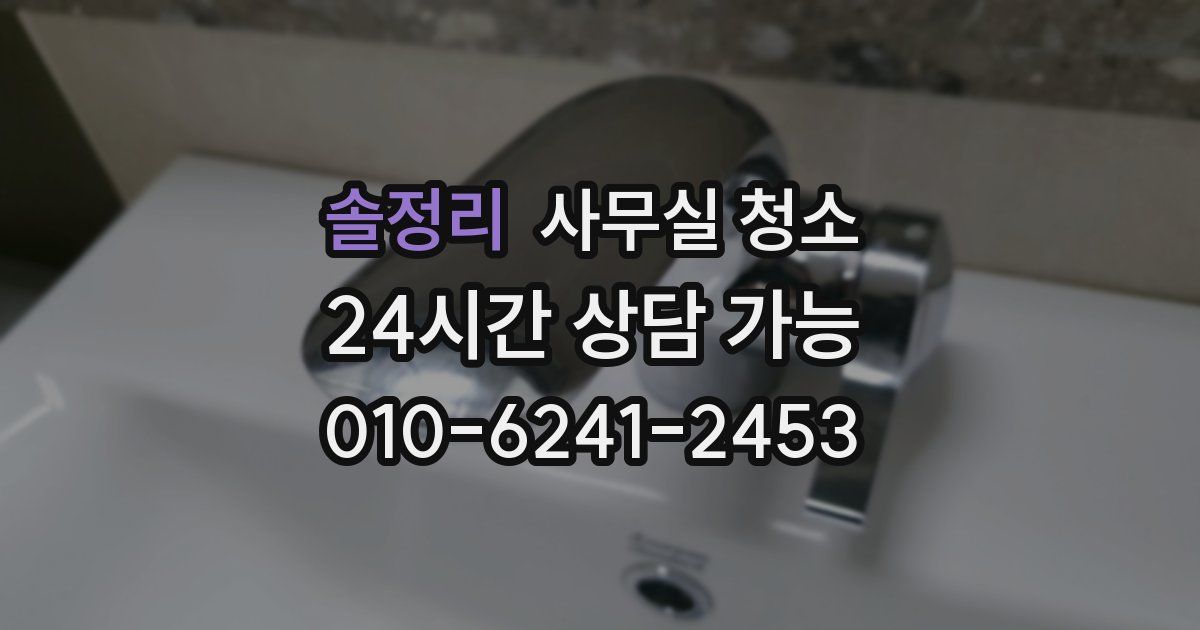 솔정리 사무실 청소
