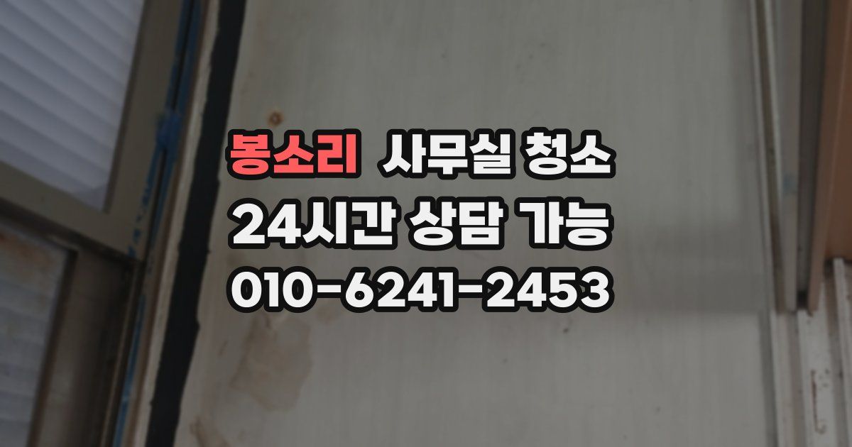 봉소리 사무실 청소