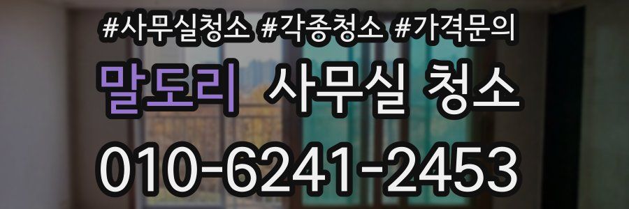 말도리 사무실 청소