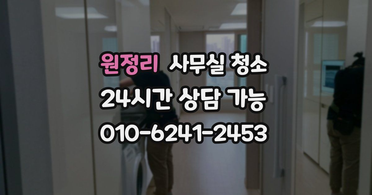 원정리 사무실 청소