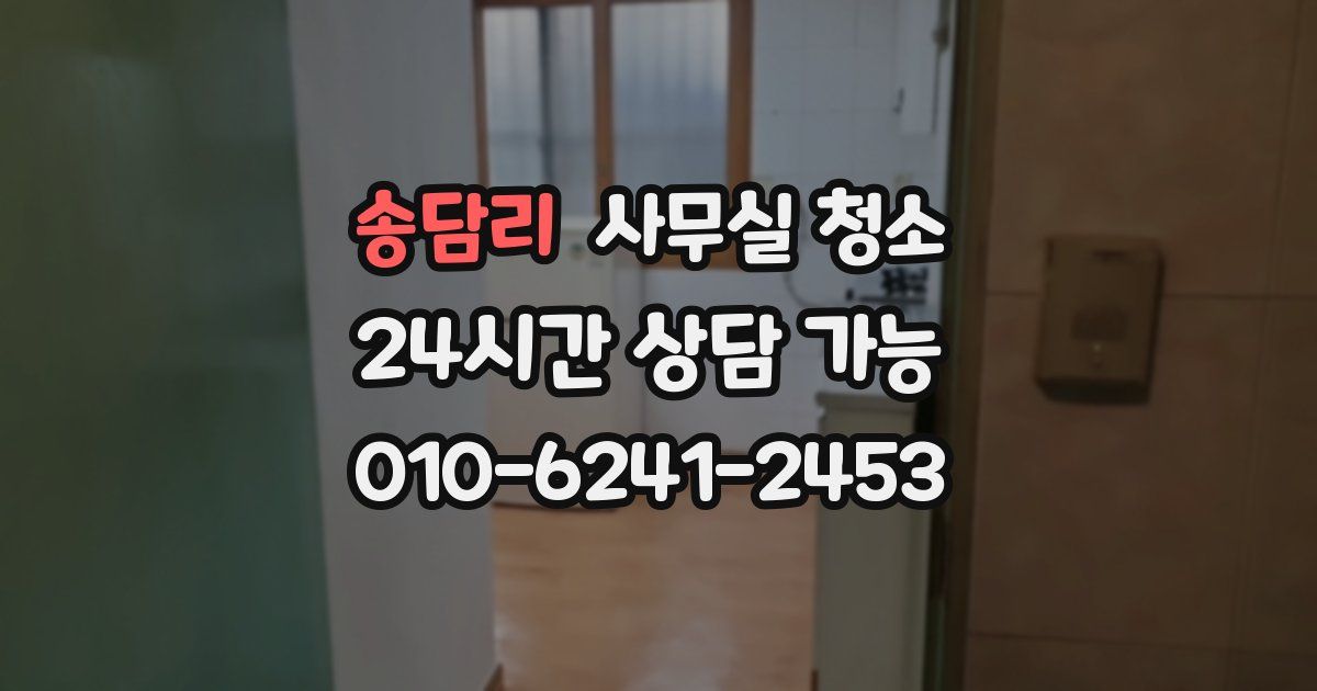 송담리 사무실 청소