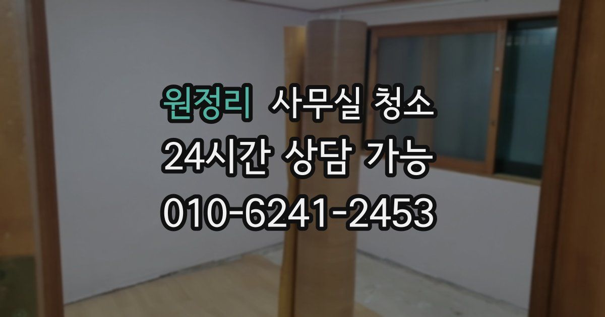원정리 사무실 청소