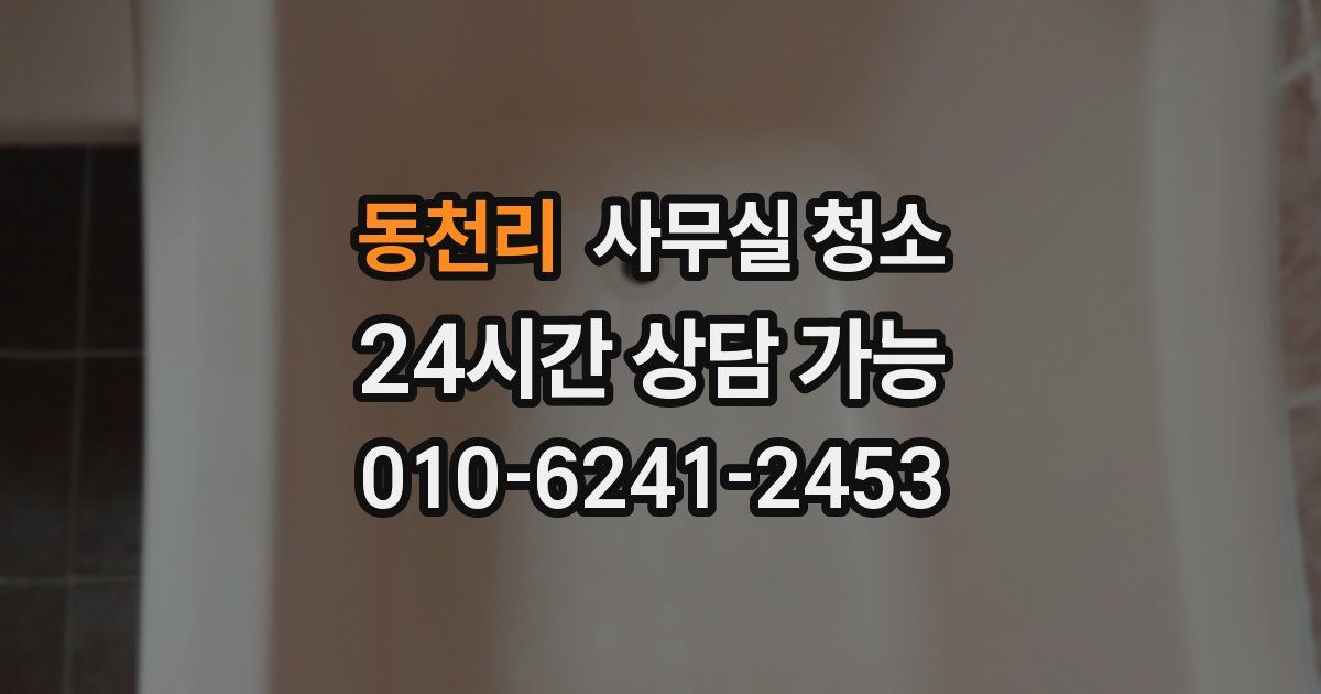 동천리 사무실 청소