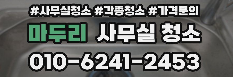 마두리 사무실 청소