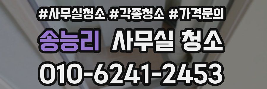 송능리 사무실 청소