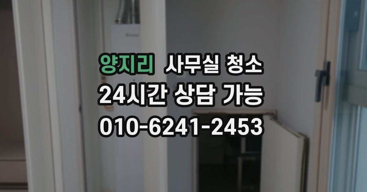 양지리 사무실 청소