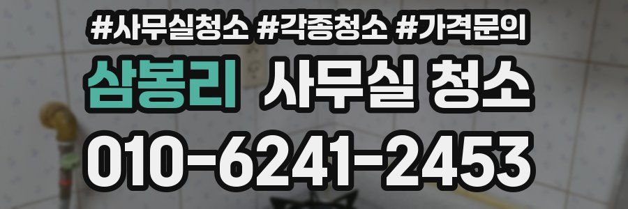 삼봉리 사무실 청소