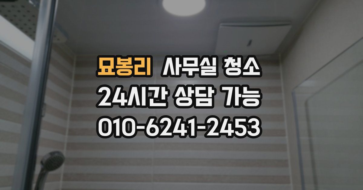 묘봉리 사무실 청소