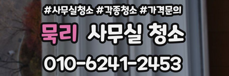묵리 사무실 청소