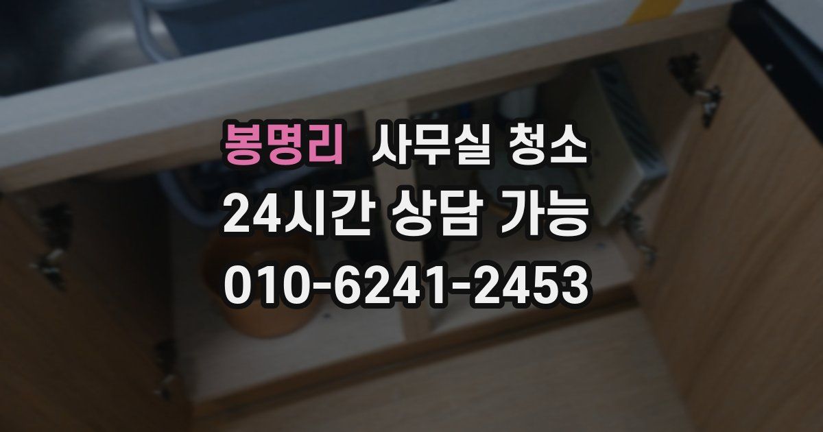 봉명리 사무실 청소