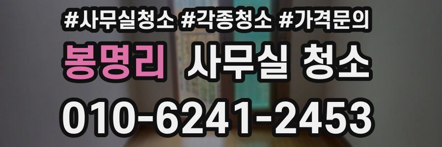 봉명리 사무실 청소