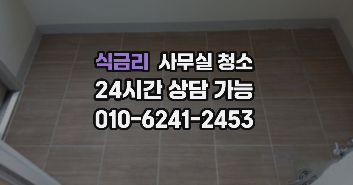 식금리 사무실 청소