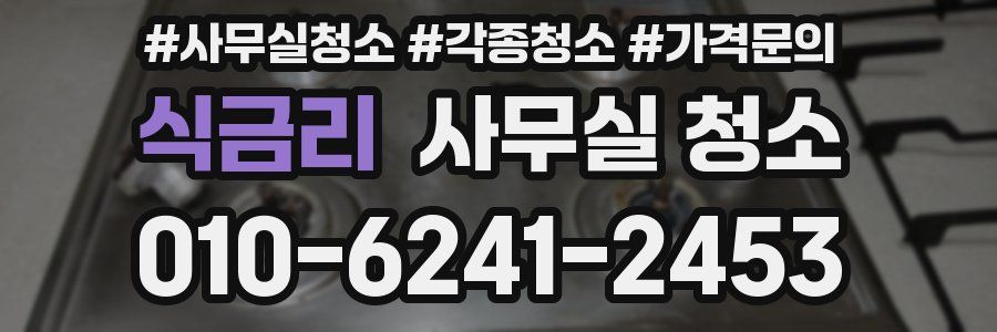 식금리 사무실 청소