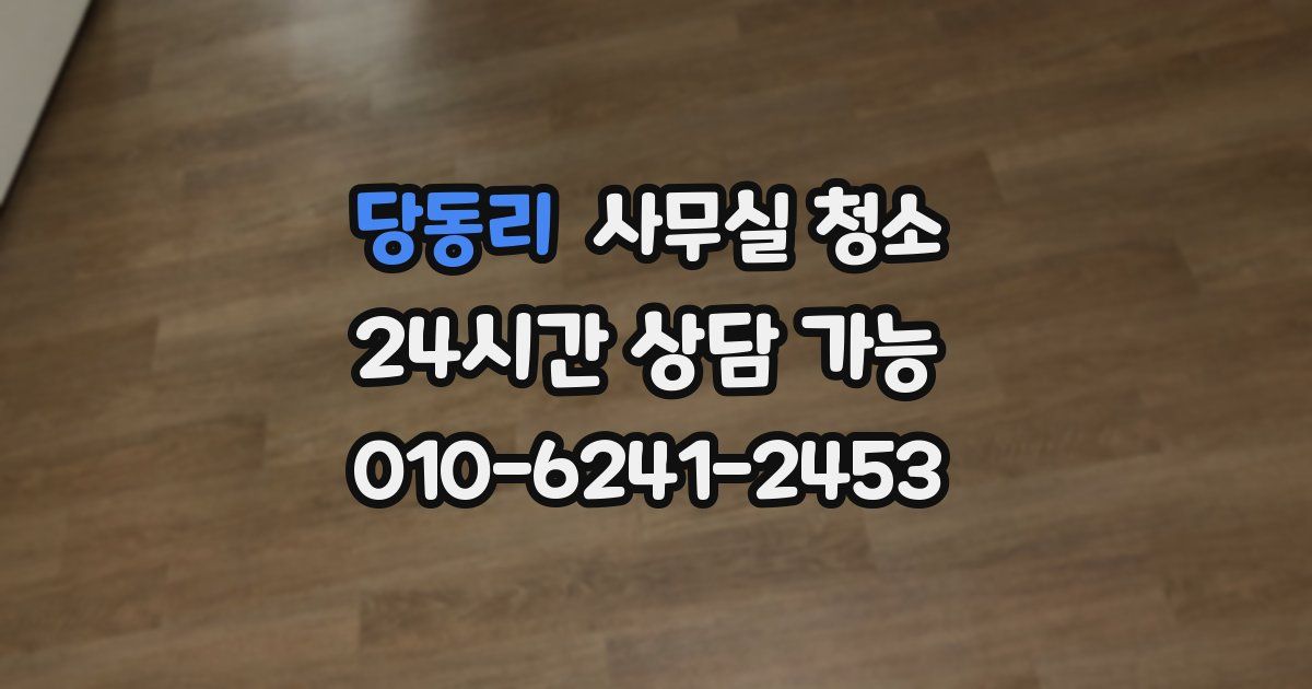 당동리 사무실 청소