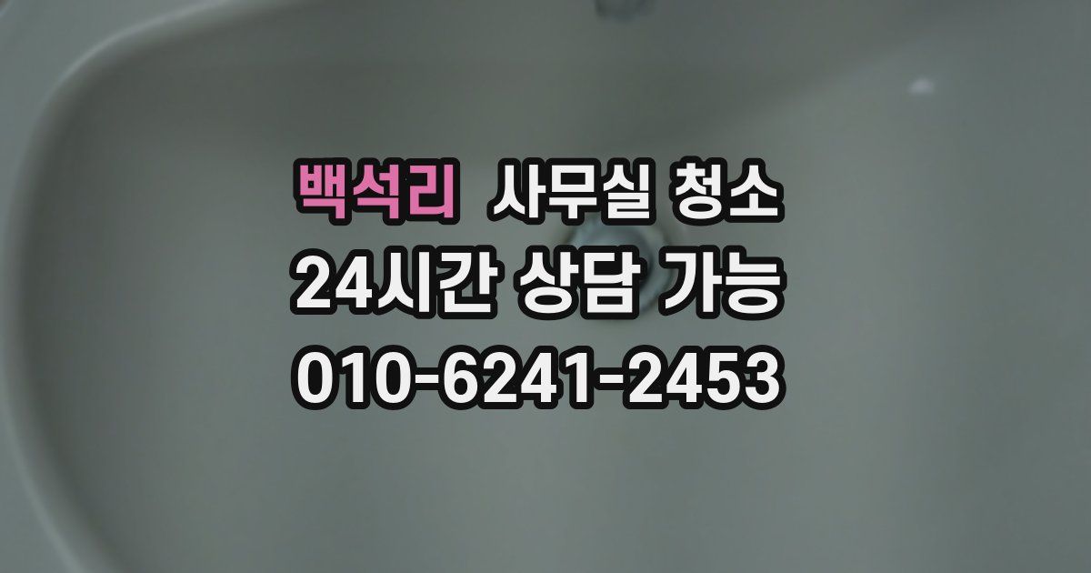 백석리 사무실 청소