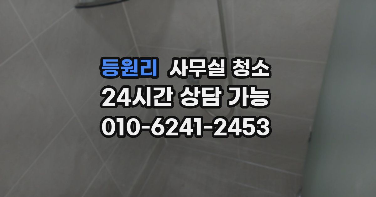 등원리 사무실 청소
