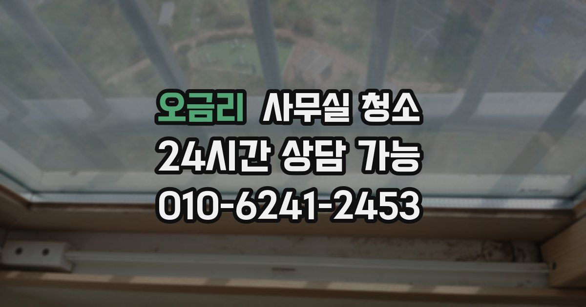오금리 사무실 청소