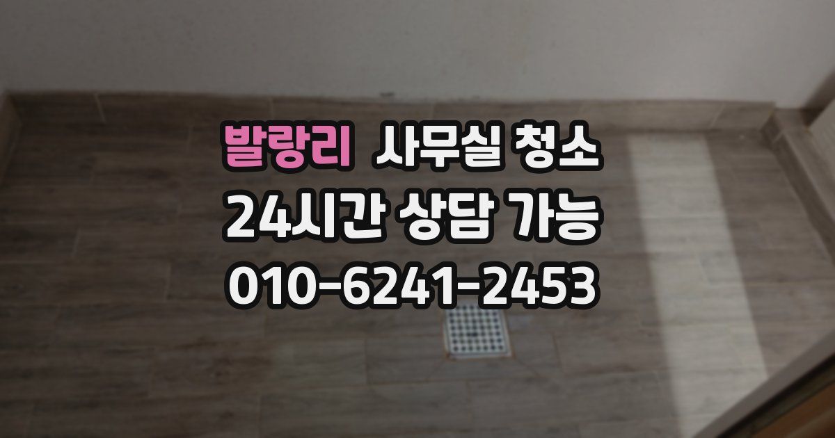 발랑리 사무실 청소