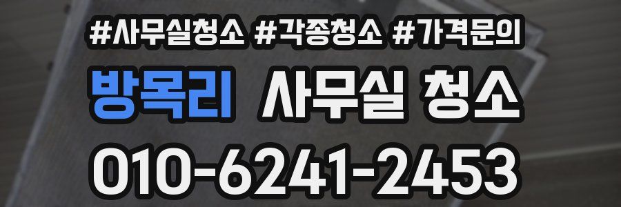 방목리 사무실 청소
