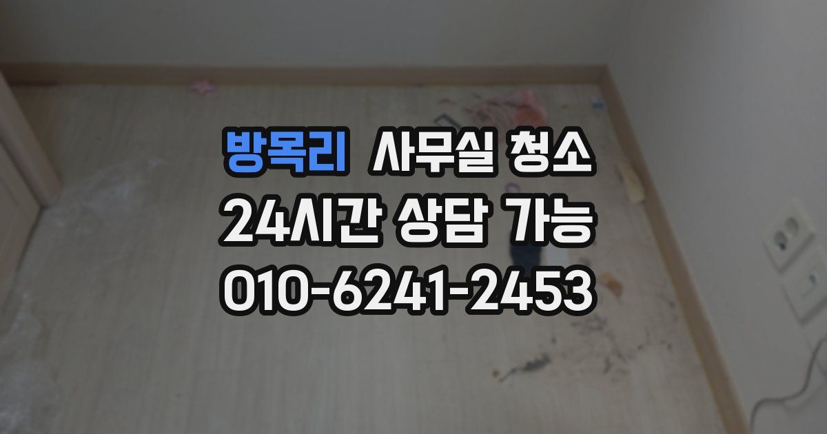 방목리 사무실 청소