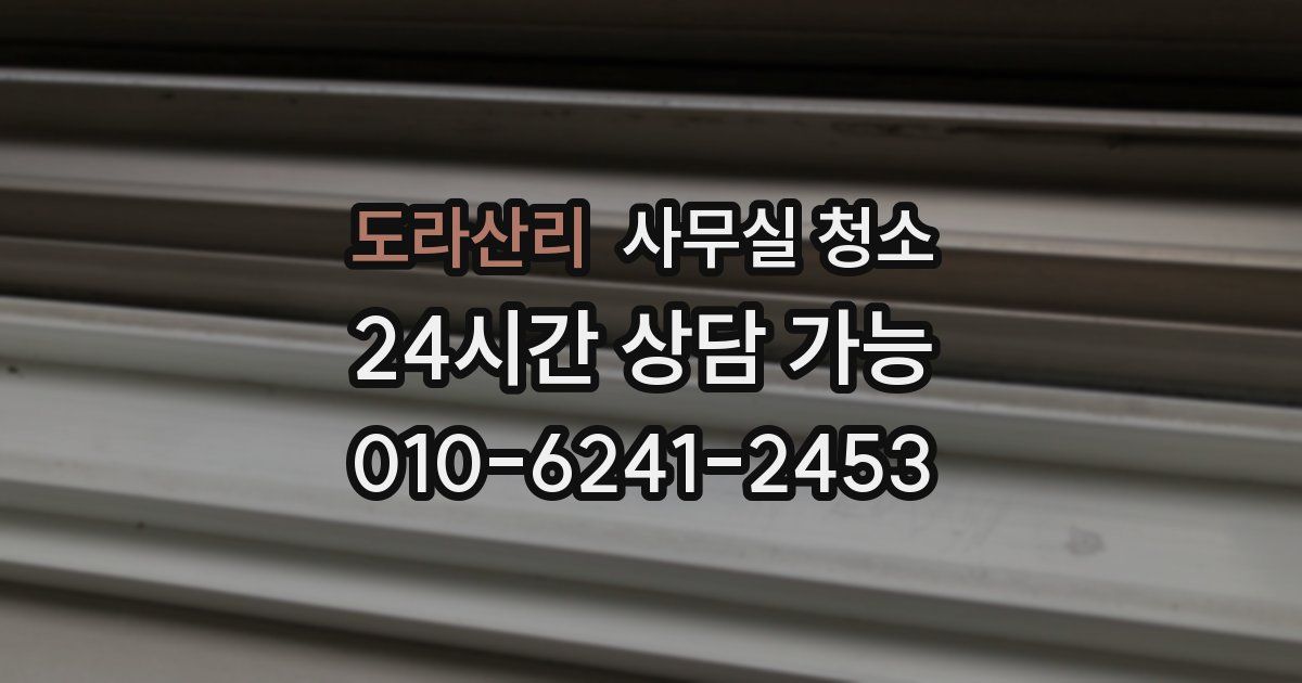 도라산리 사무실 청소