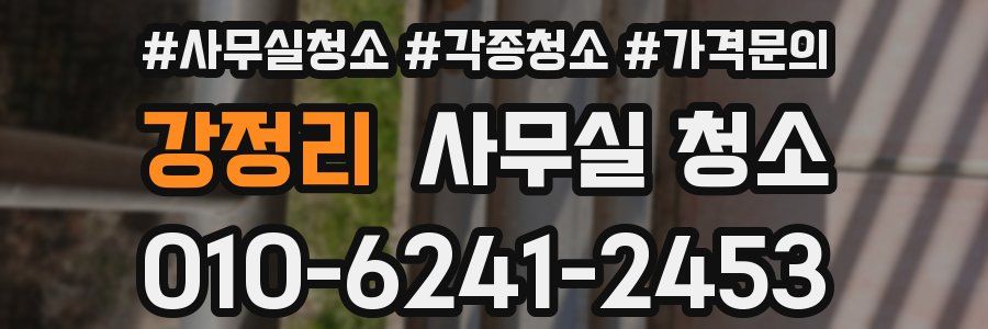 강정리 사무실 청소